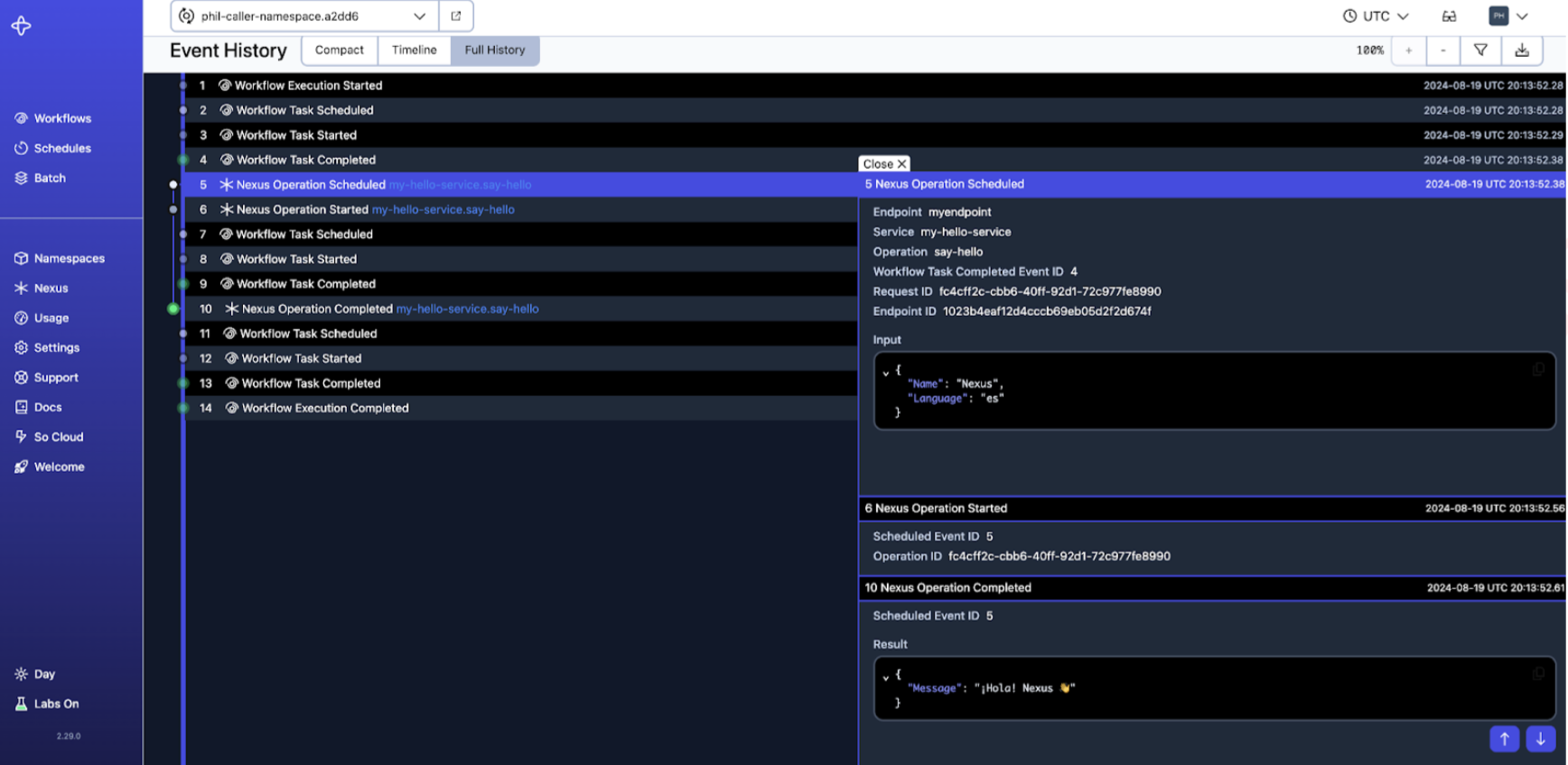 Observability in Temporal Cloud Async